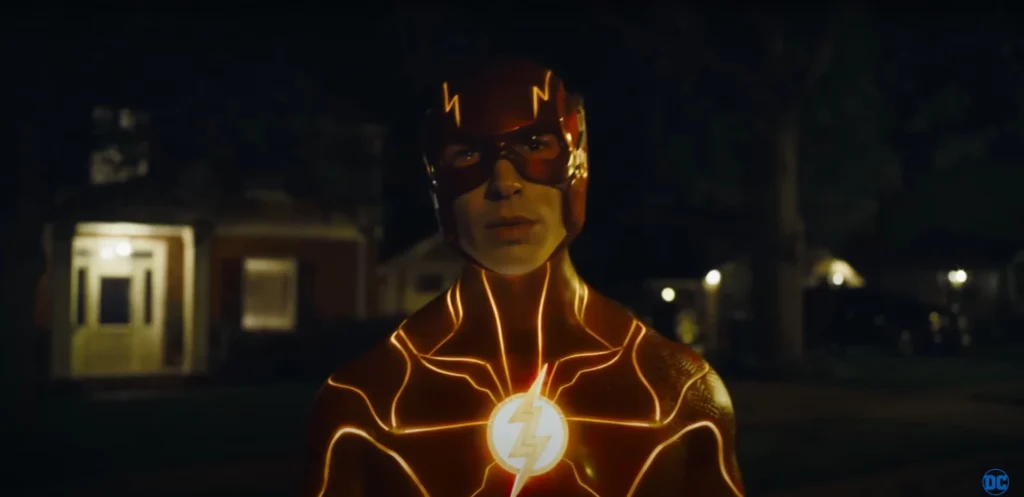 Flash in front of his house